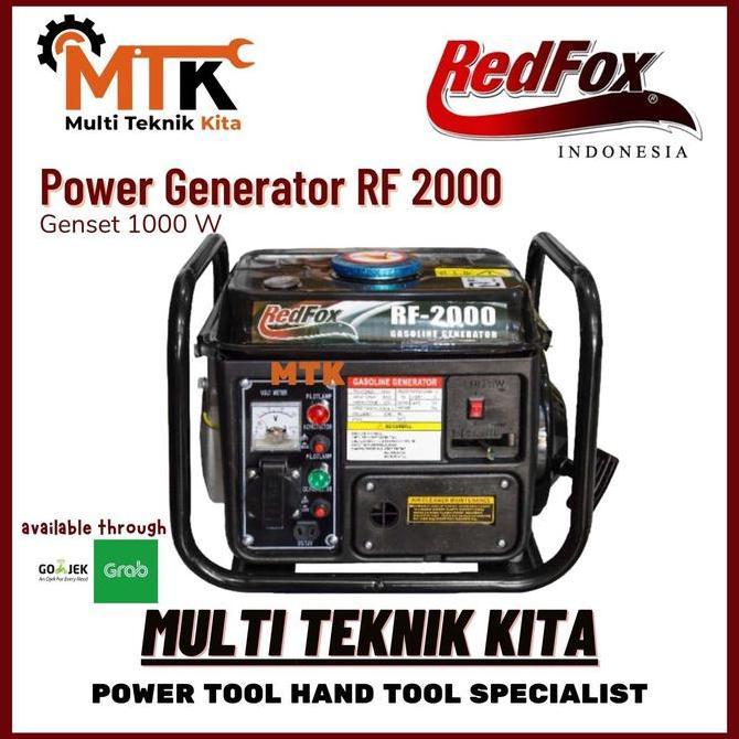 Generator Genset Mini 2Tak 1000W Redfox Rf2000 Termurah Starter Manual