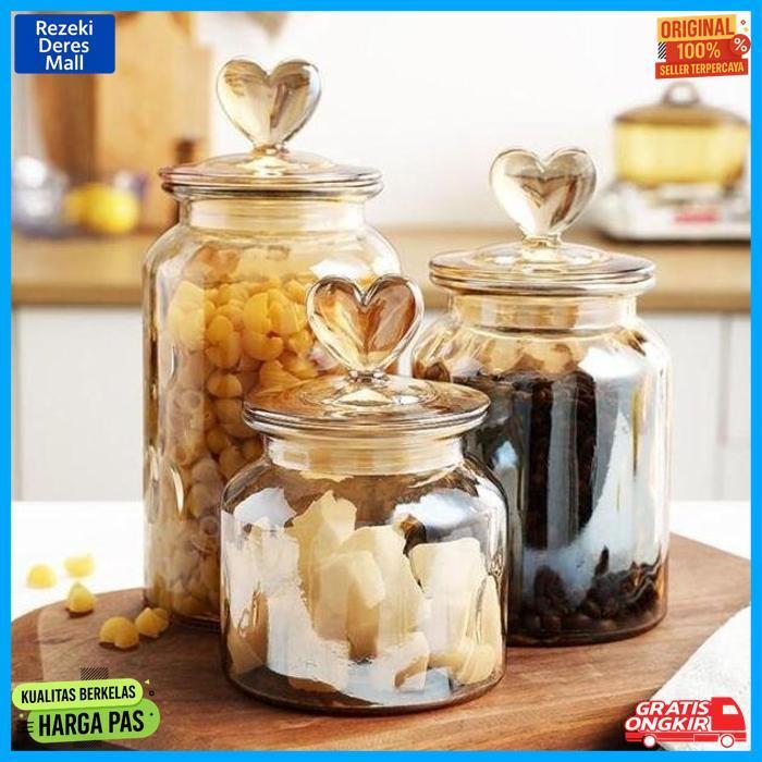 Sale Toples Kue Lebaran Full Kaca Model Love Polos