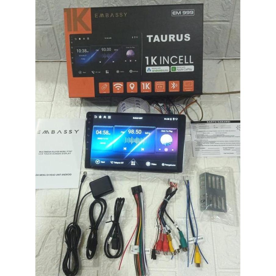 Grosir Head Unit Android 9 Inch Embassy Em-999 Ram 4/64Gb