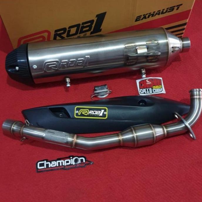 Promo Knalpot Standar Racing Rob1 Cup V Stainless All New Nmax 2020 2021 Up