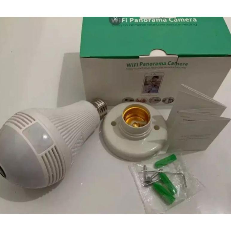 Kamera Cctv Ip Camera V380 Bohlam Lampu 360 View Wifi Wireless / Cctv Bola Lampu