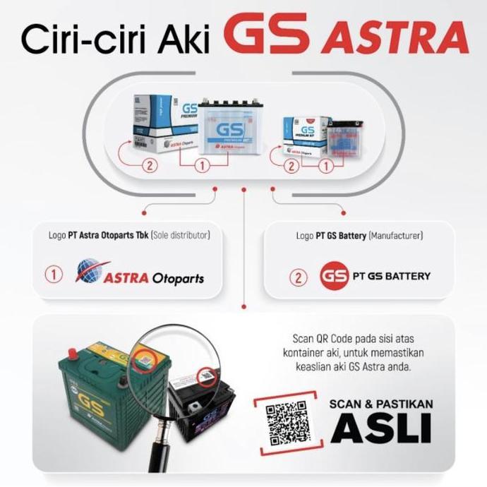 Grosir Aki Gs Astra Premium Ns60L/Aki Gs Premium Ns60L