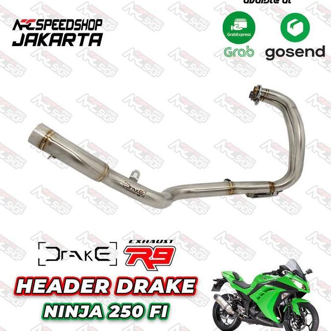 Promo Header Knalpot R9 Drake Kawasaki Ninja 250Fi Old Leher Knalpot R9