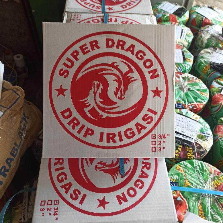 Selang Drip Irigasi Pertanian 15 Mikron  4 Cm 200 Meter Pipa 3/4 Atau 1 Inc Dragon