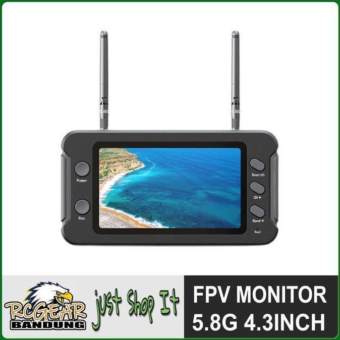 FPV Monitor 5.8G DVR 40CH 4.3 Inch LCD Display 16:9 NTSC PAL ready