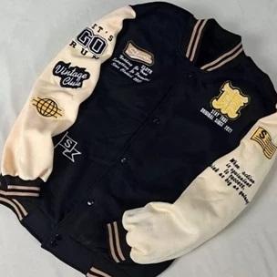original jaket varsity vintage full bordir / jaket baseball varsity pria wanita staytrue kamikaze te