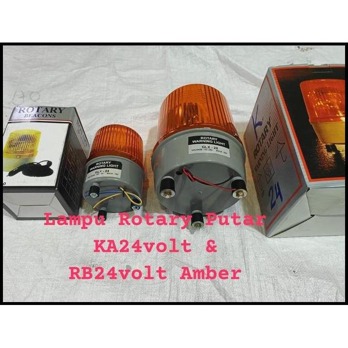GRATIS ONGKIR LAMPU ROTARY LAMPU PUTAR WARNING LIGHT KA24VOLT & RB 24VOLT AMBER/KUNING 