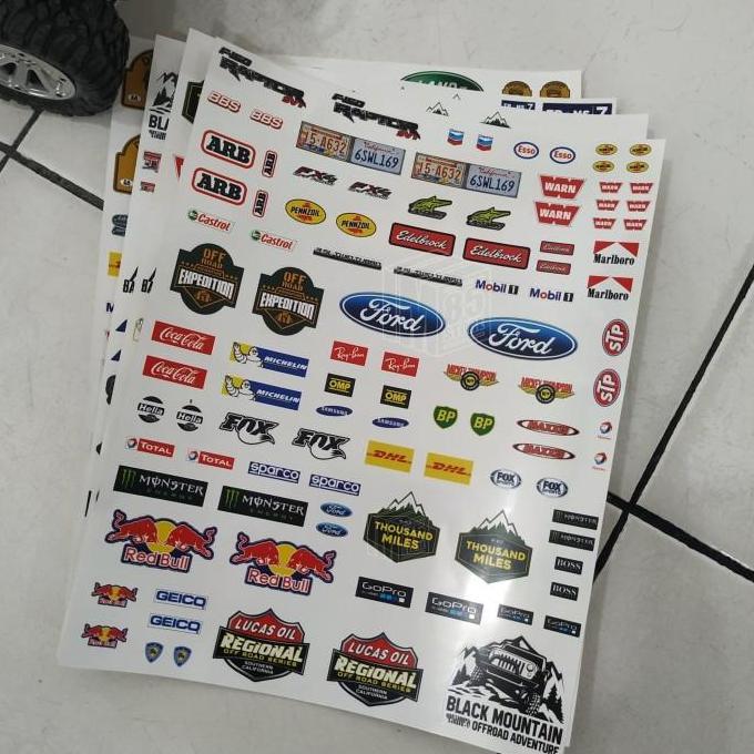 Stiker Decal RC Offroad 1/12 dan 1/16 Ford