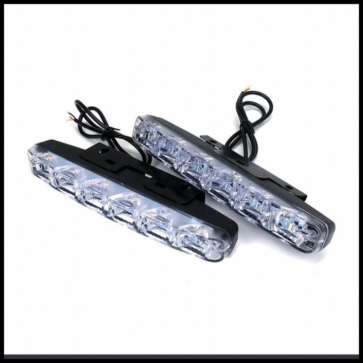 DISKON LAMPU MOBIL LAMPU DRL 6 LED MATA PUTIH MOBIL APV / APV ARENA 