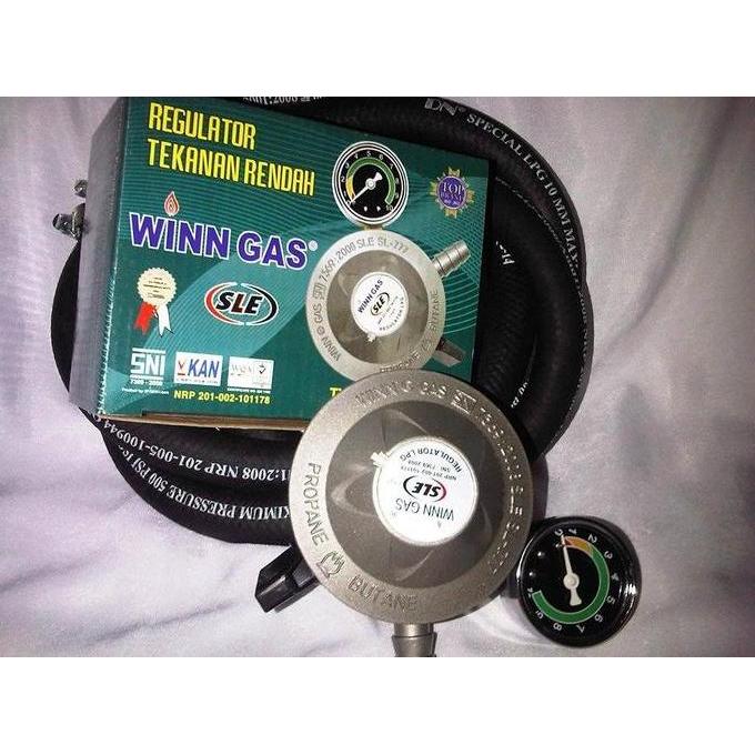 Regulator WINN GAS SLE 777 Meter Selang LPG PSI Plus Clamp