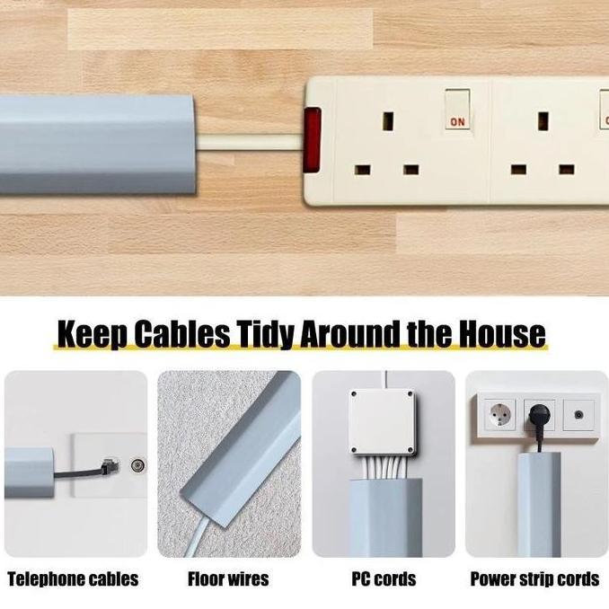Penutup Atau Pelindung Kabel Listrik Untuk Manajemen Kabel Cable Organizer Kabel Dinding Dan Lantai