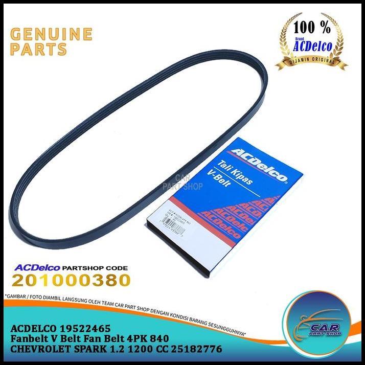 TERLARIS FANBELT V BELT FAN BELT 4PK 840 CHEVROLET SPARK 1.2 1200 CC 25182776 4PK840 AC DELCO 