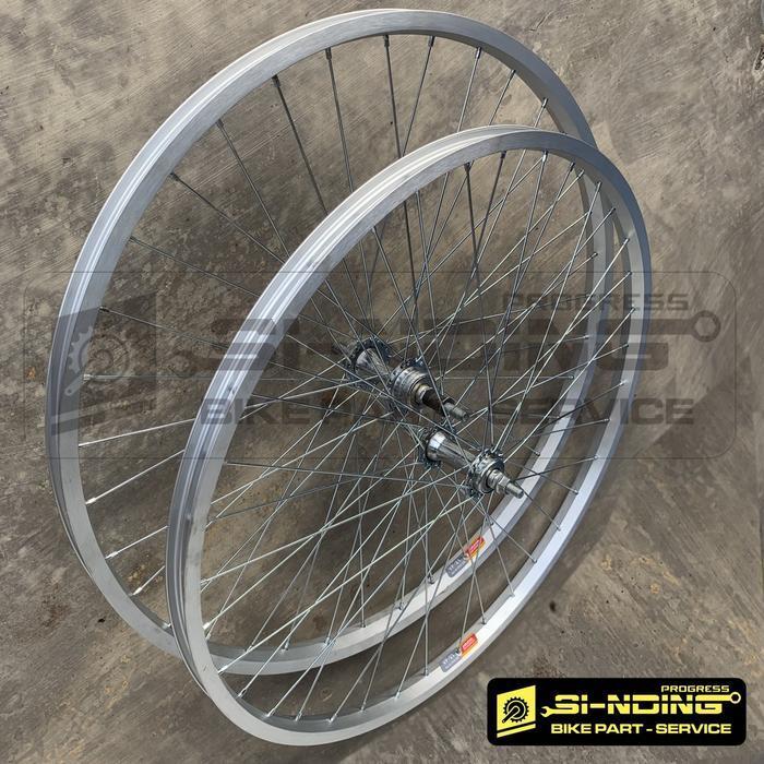 Wheelset 26 Inch Sepeda Federal Etrto 559 Rims Araya VP21 Single Wall