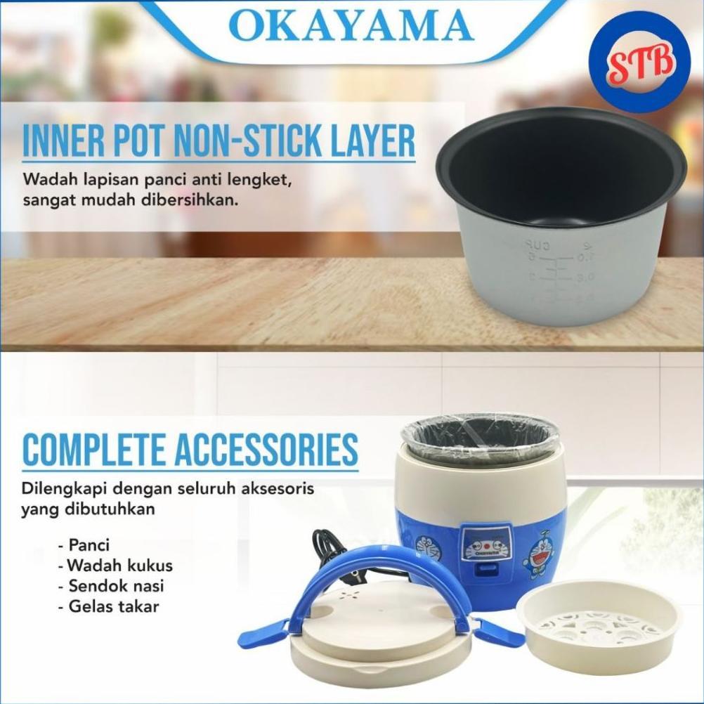 Sale OKAYAMA Rice Cooker 1 Liter OK-101 magic com mini / portable / travel version / Anti Lengket