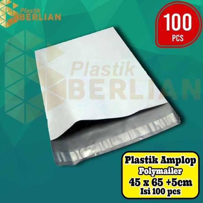 Plastik Amplop Packaging Polymailer Polybag 45 x 65 isi 100 White