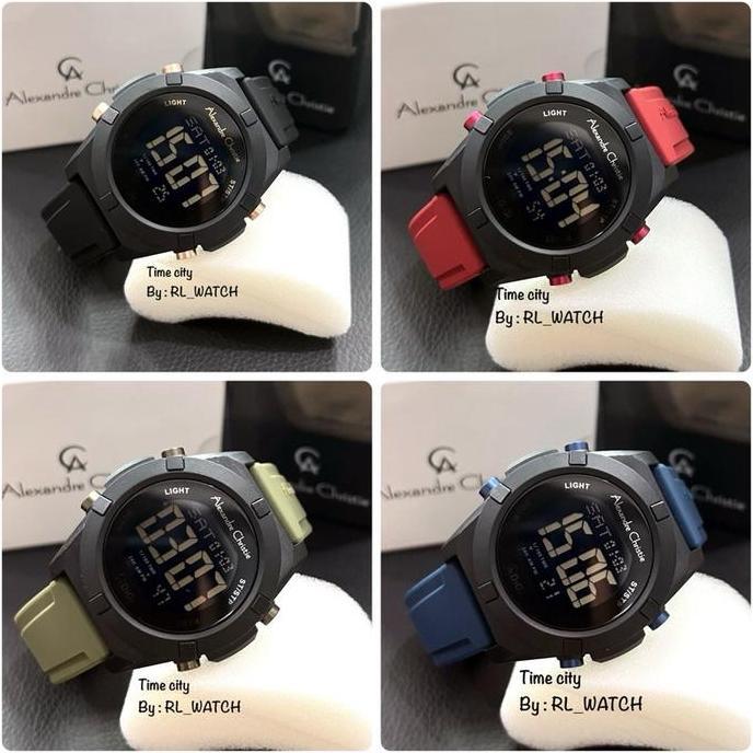 Jam Pria Alexandre Christie AC9371 Digital Karet
