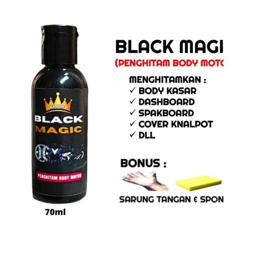 Premium Black Magic Pengkilat Body Motor Permanent Pengkilat Body Motor Black Doff Semir Body (70Ml)