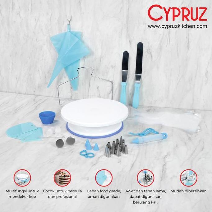 Sale Cypruz Perlengkapan Kue Set Basic Decorating 15 Pcs