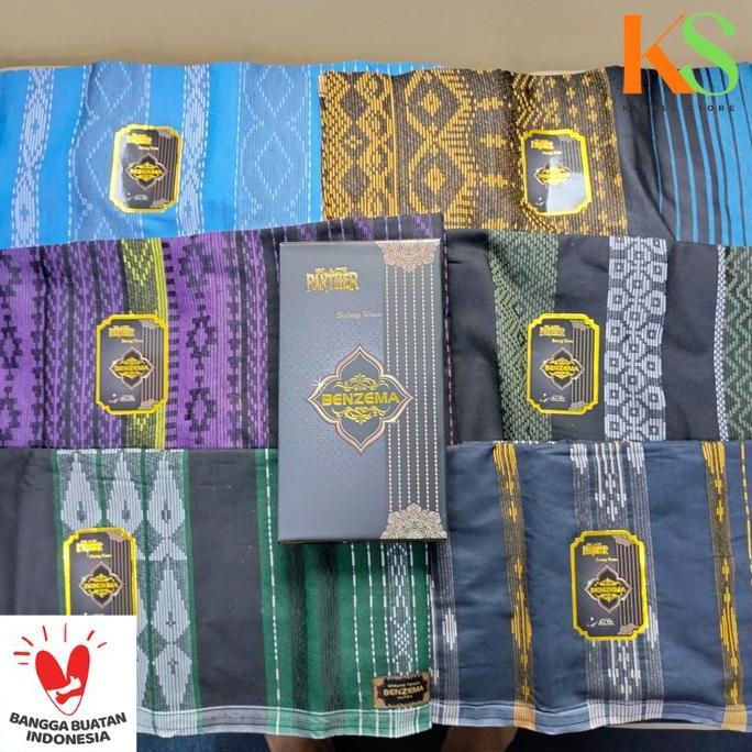 Sarung tenun Lebaran dewasa spesial edition asli BENZEMA black panther dan siberia