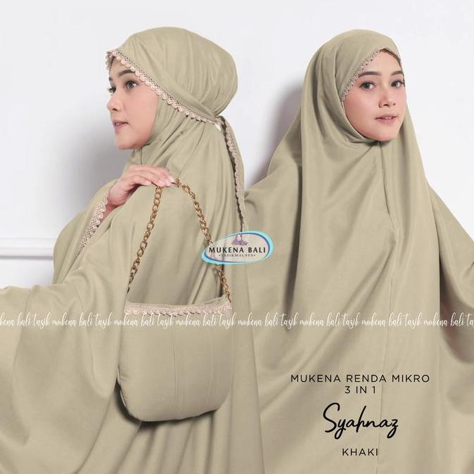 MUKENA BALI TASIK - MUKENA DEWASA KATUN MIKRO RENDA SYAHNAZ