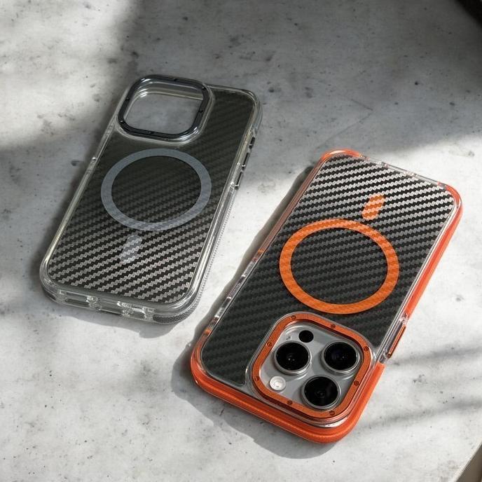 TERBARU Caseme Casing Magsafe Carbon iPhone 11 12 13 14 15 16 PRO MAX Shockproof Hybrid Case Anti Me