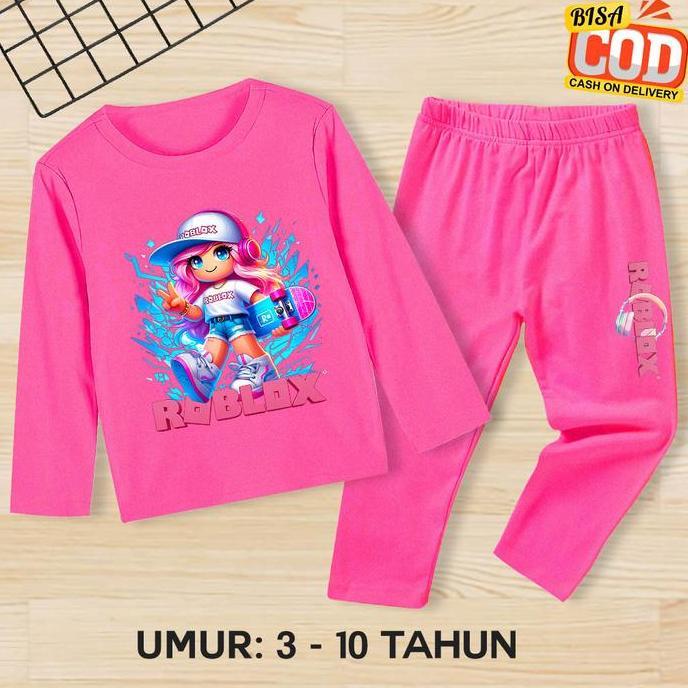 Baju Roblox Anak Perempuan / Laki-Laki Umur 3-10 Tahun Set Lengan Panjang setelan  anak  perempuan  
