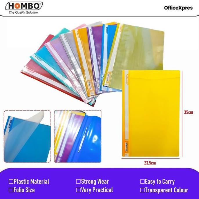 DERADUAJI (100 LUSIN) Map Dokumen / Map Plastik Folio / Map Business File H818 Hombo / File Folder F