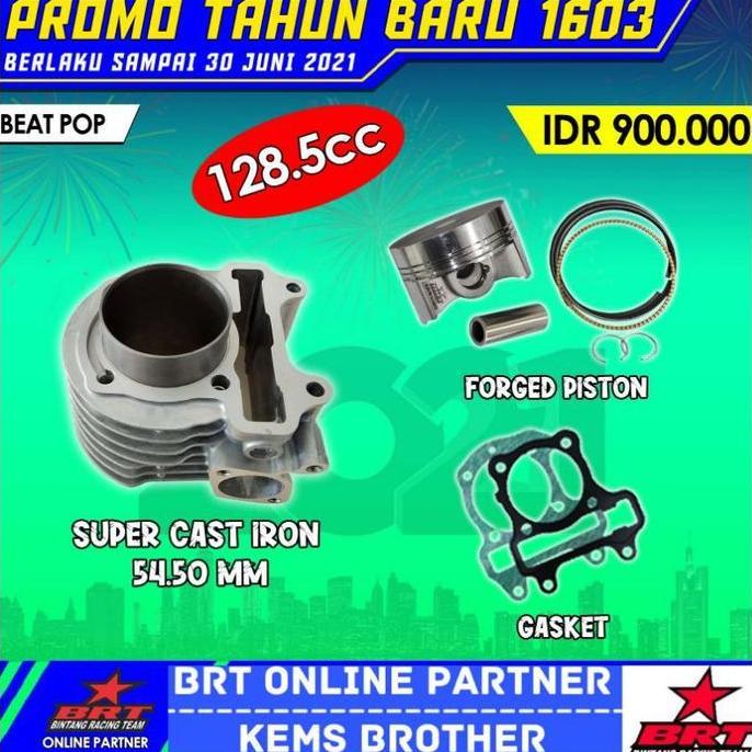 ZISIMAHE BLOK BRT BEATPOP SCOOPY ESP PISTON 54.5MM BRT ORIGINAL 100% ASLI