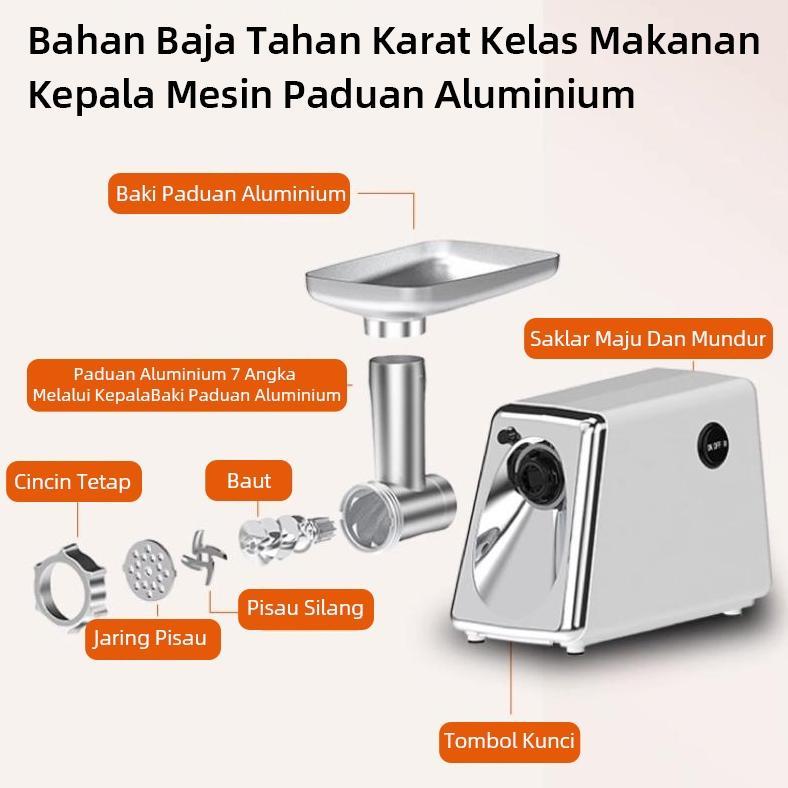 TERBARU Mesin Giling Penggiling Daging Meat Grinder 300W 220V Dengan Daya Besar Serbaguna Mesin Gili