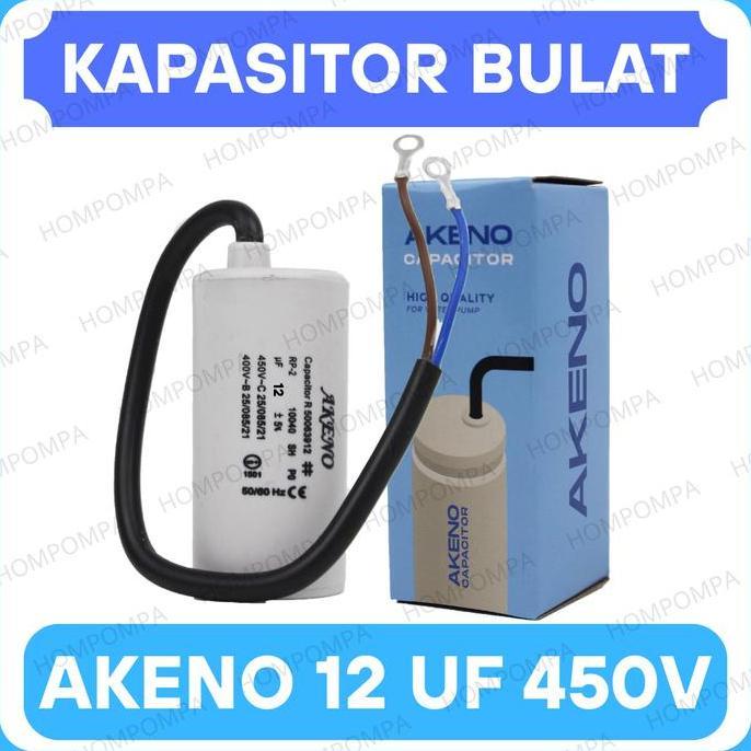 WAKEDEWE KAPASITOR BULAT 12 UF 450 VOLT AKENO - CAPACITOR TABUNG 12UF 450V