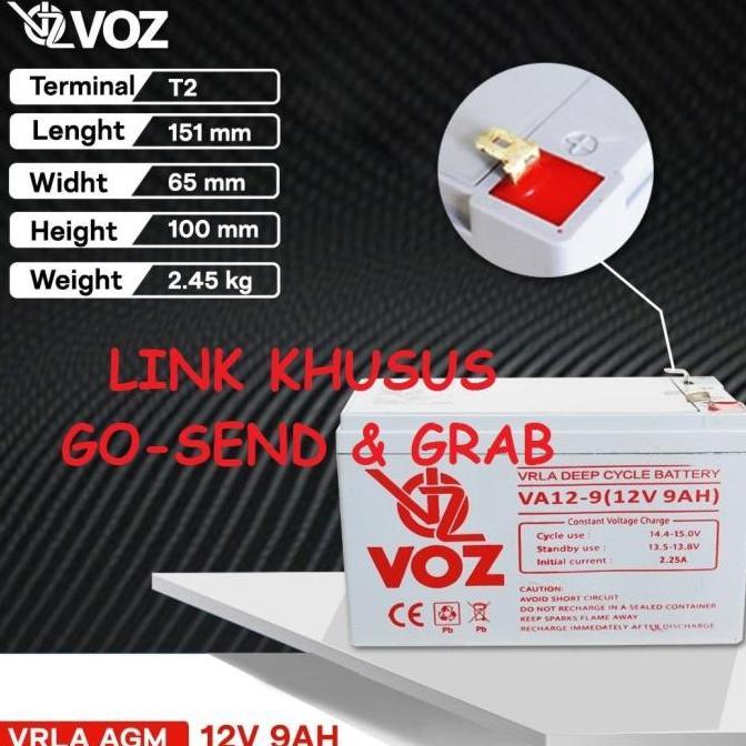 BATTERY KERING VOZ 12V 9AH BATERAI UPS 12V 9AH Murah