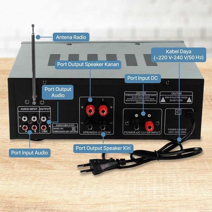 Sunbuck Bluetooth EQ Amplifier Karaoke FM 2000W - AV-326BT