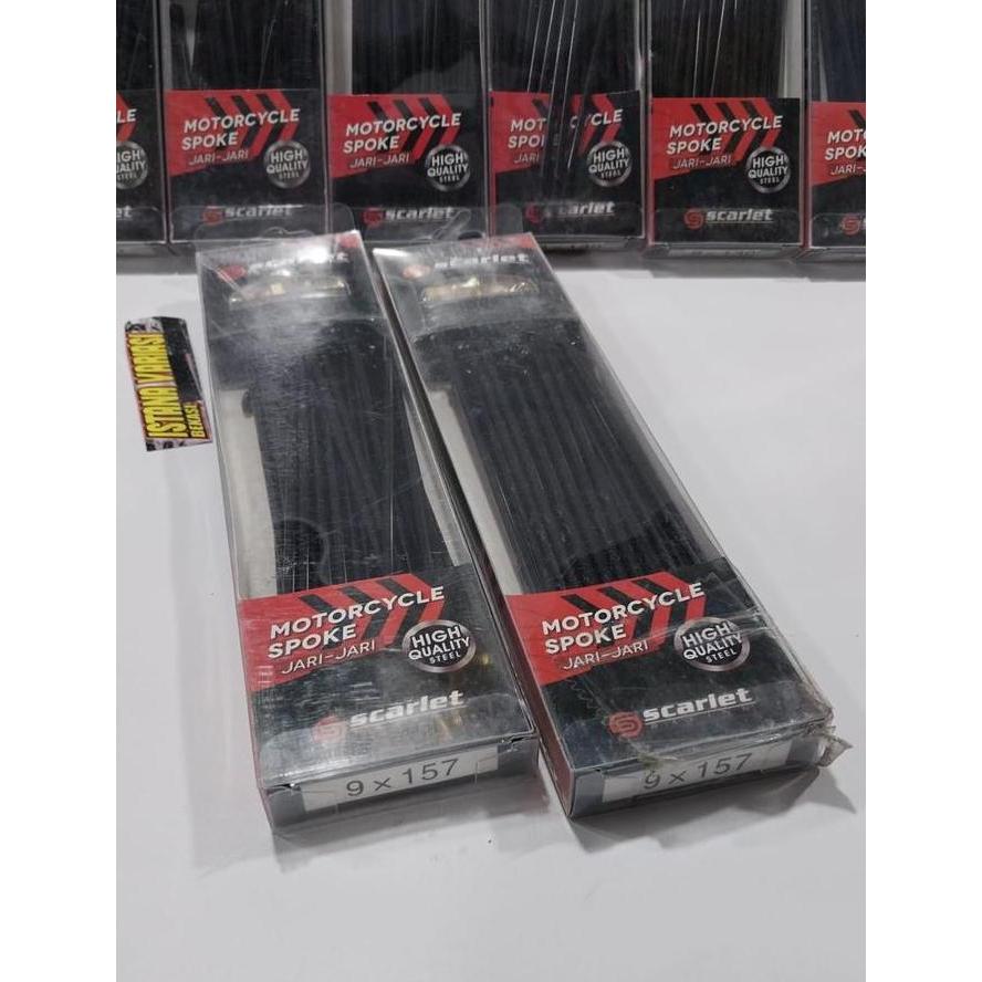 Jari Jari Hitam Sepasang/Set Ring Velg 17 Depan Belakang SCARLET Beat Mio Supra,Gl,Grand,Kharisma