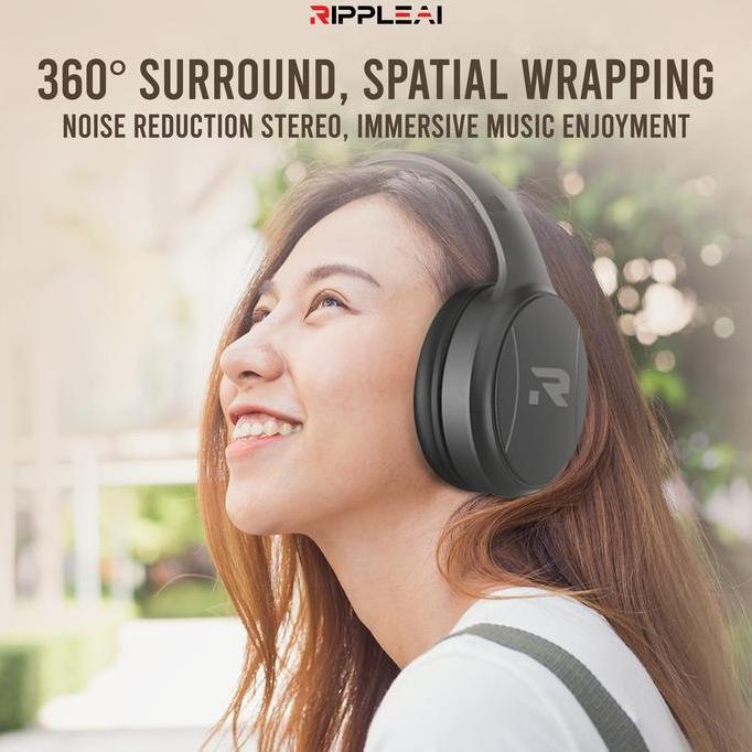 Odio- Bundle Ripple Rippods Bluetooth Headphones Rhb A011 Noise Cancelling High Quality Heavy Bass C