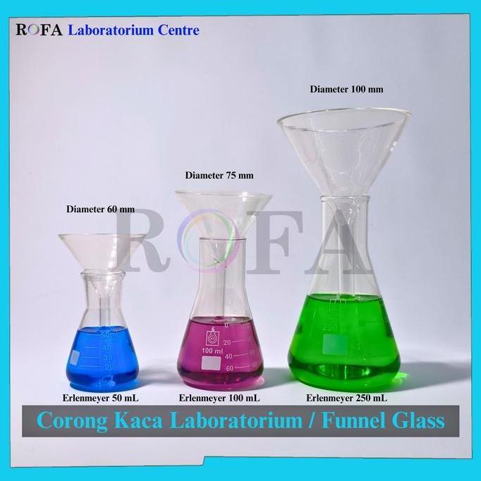 ROFA Corong Kaca / Corong Pyrex / Corong Laboratorium / Funnel Glass / Corong Gelas / Corong Kimia 6