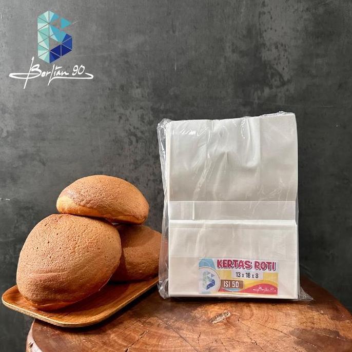Pahseller_ - ISI 1 Pcs Paper Bag Kantong Kertas Putih 13x17,5x7 Kertas Roti Kantong Roti Bakery Roti