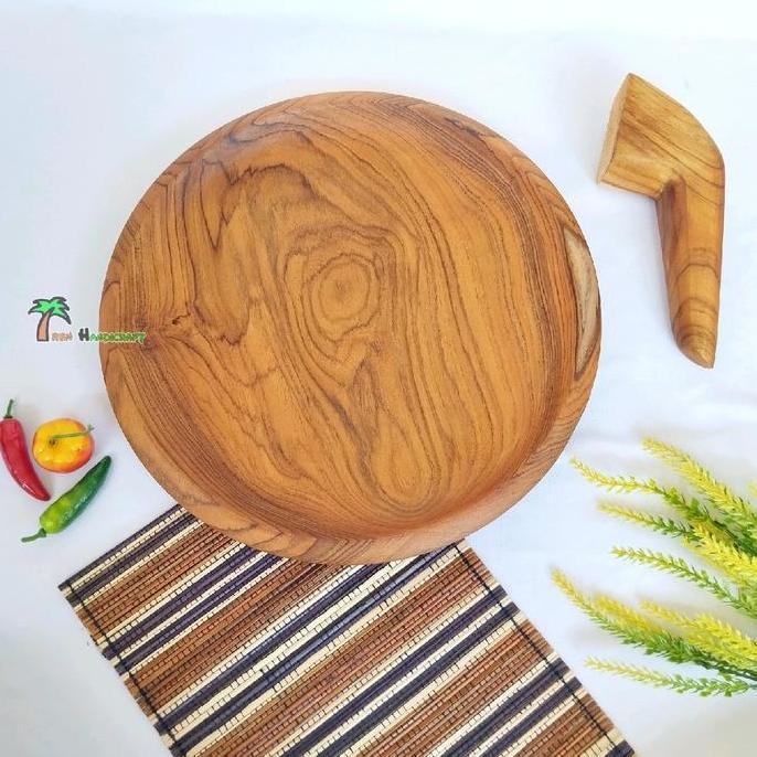 Altwood- Arenhandicraft Cobek+Uleg Kayu Jati 30Cm