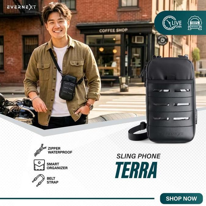Cod,Bisa- Evernext Sling Phone Pria Waterproof Terra Sling Pouch Wallet Pria Wanita Hanging Wallet K