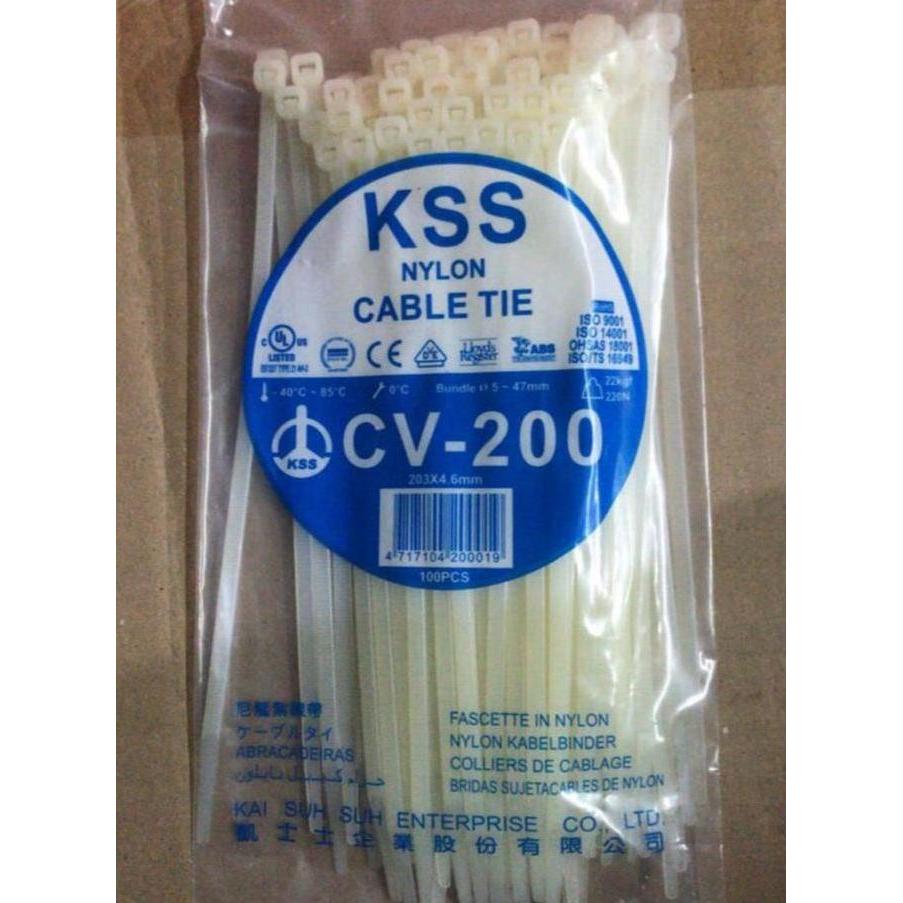 Cod,Bisa- Cable Ties 20Cm X 4.6 Merk Kss / Kabel Ties 20Cm X4.6Mm Kss Ikat Kabel
