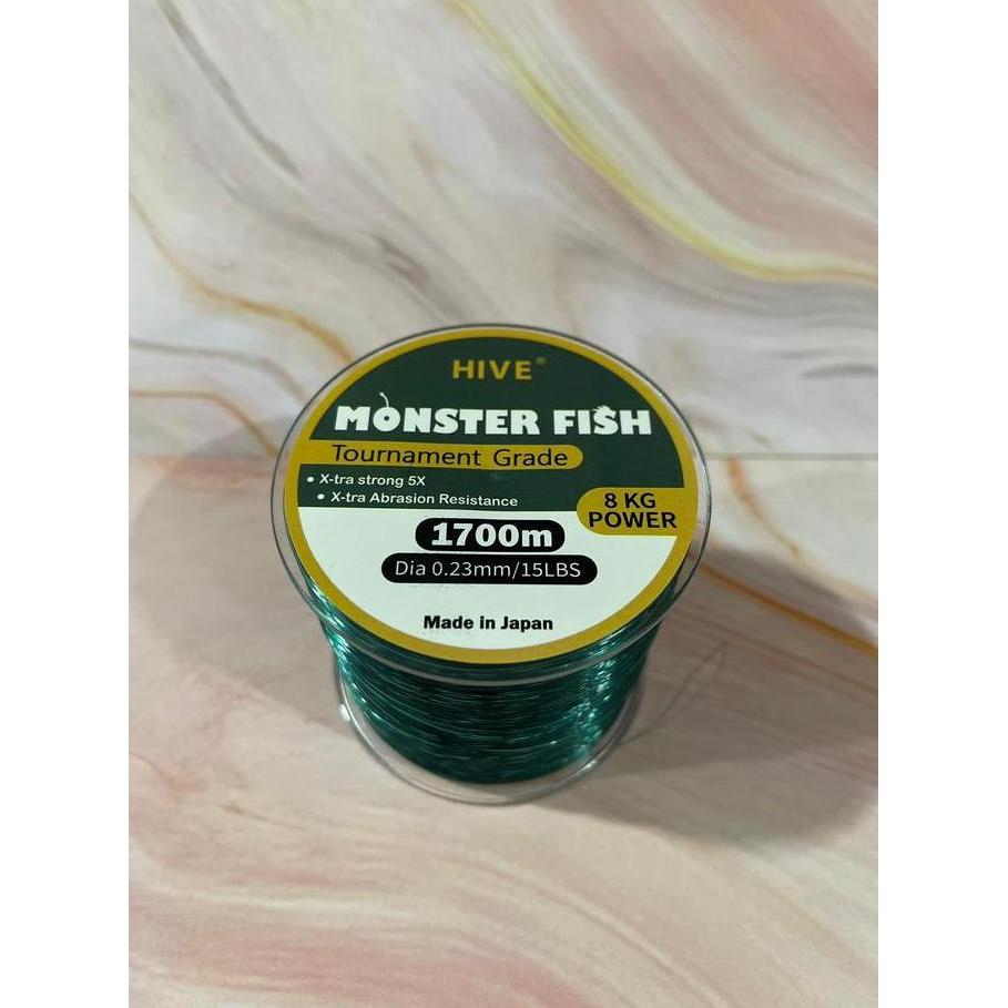 HIVE Monster Fish Senar Pancing Kuat 500m-1800m Bahan Nilon Impor Japan Max Drag 6-30KG