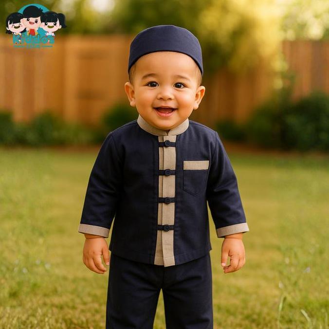 Baju koko anak bayi laki-laki usia 6-12 bulan