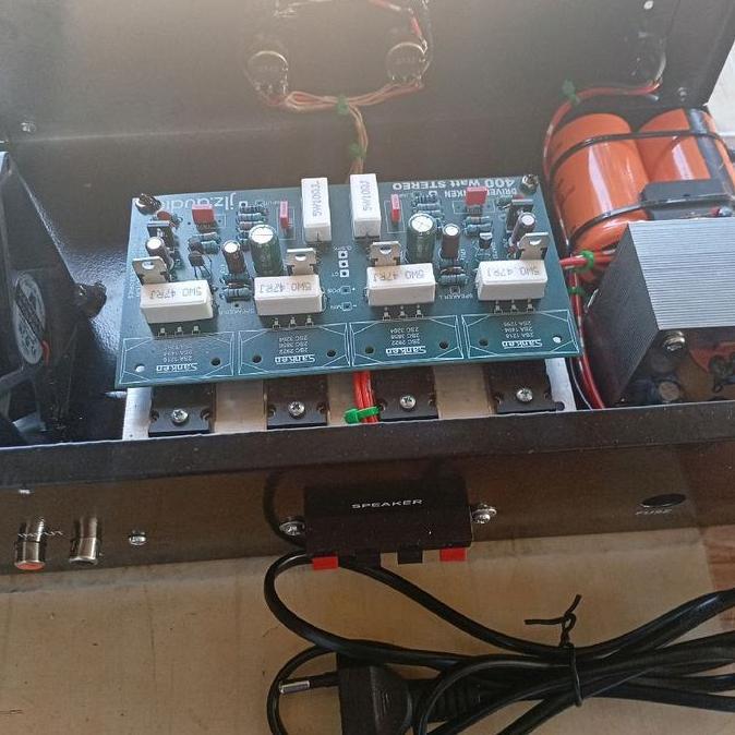 power amplifer 5amper ct 32 streo, driver 400whatx2. vinal 2 set kanan kiri