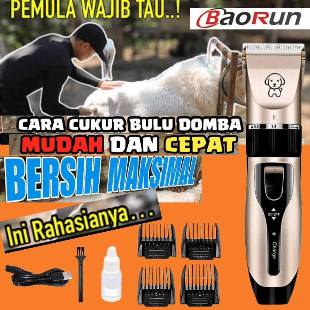 PROMO BaoRun Asli Alat Cukur Bulu Kambing Domba Elektrik Tanpa Kabel Mesin Cukur Hewan Di Cas - NC4