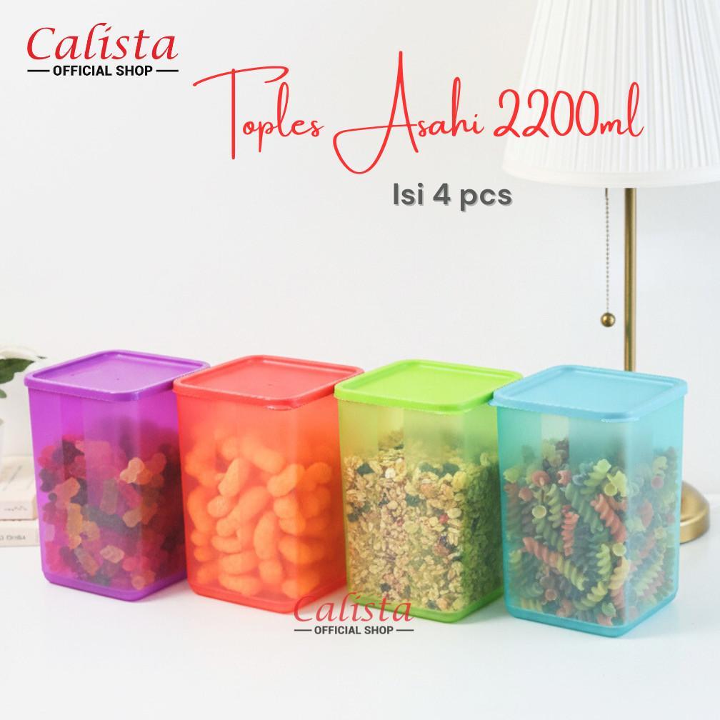 Calista Asahi Premium 2200ml Toples Penyimpanan Makanan Set isi 4pcs