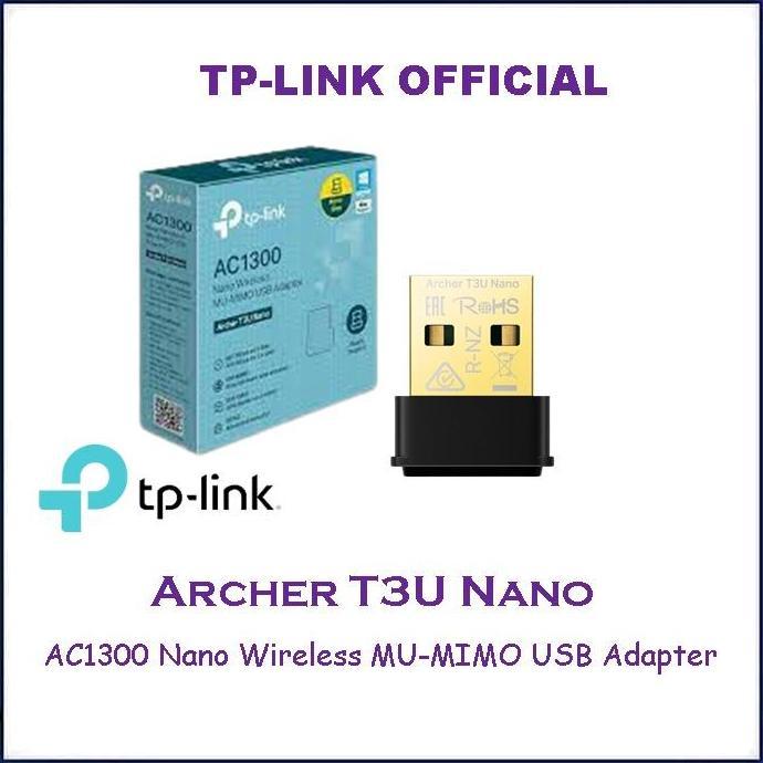 TP-LINK Archer T3U Nano AC1300 Nano Wireless MU-MIMO USB Adapter - T3U