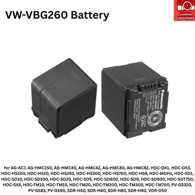 Baterai Panasonic VW-VBG260 Untuk AG-AC7 HMC150 HMC40 HMC42 HMC80 dll.