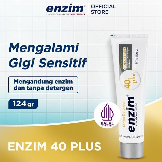 Cod,Bisa- Pasta Gigi Enzim 40 Plus 124Gr Untuk Gigi Sensitif