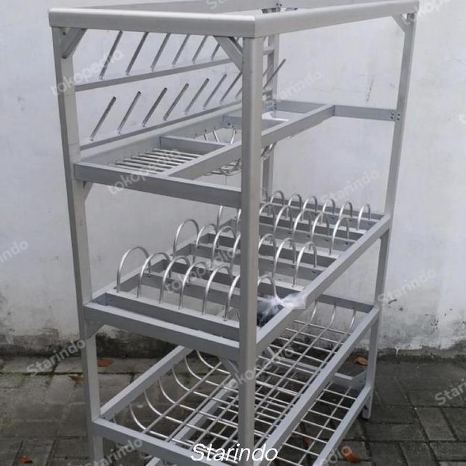 Rak piring Aluminium jumbo Gelas