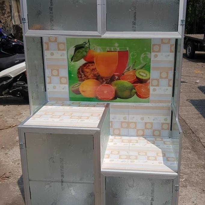 RAK PIRING KACA / RAK PIRING ALUMUNIUM LEMARI PIRING KACA TU 2