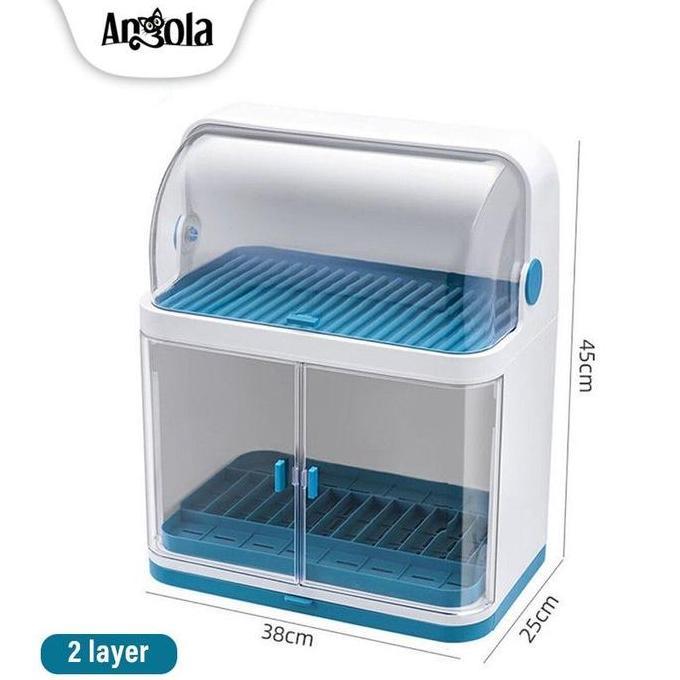 Rak Piring Tutup C48 Lemari Piring Plastik Dish Rack Tempat